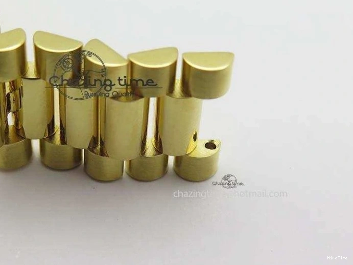 MiroTime 0219 DayDate 40mm BP-Maker 228238 YG Wrapped Gold Roman Dial (Fluted Bezel) On YG Bracelet ETA Attractive 3848